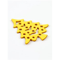 Декор новогодний «Золотые елочки», набор 6 шт.