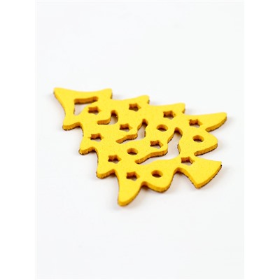 Декор новогодний «Золотые елочки», набор 6 шт.