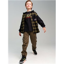 Брюки текстильные утепленные флисом для мальчиков