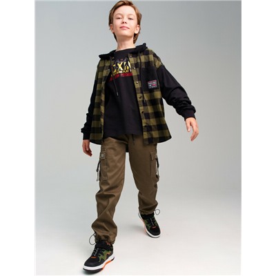 Брюки текстильные утепленные флисом для мальчиков