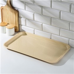 Поднос RESTOLA, 52.5×32.5 см, прямоугольный, пластик, бежевый