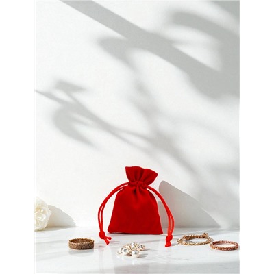 Мешочек бархатный «Классика», 6×8 см, фасовка 50 шт., красный