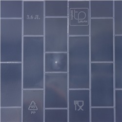 Контейнер для хранения с крышкой, 3,6 л, 31×20×9 см, прозрачный