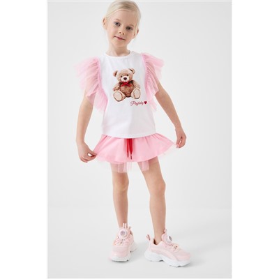 Юбка-шорты трикотажные для девочек PLAYTODAY, 1240335