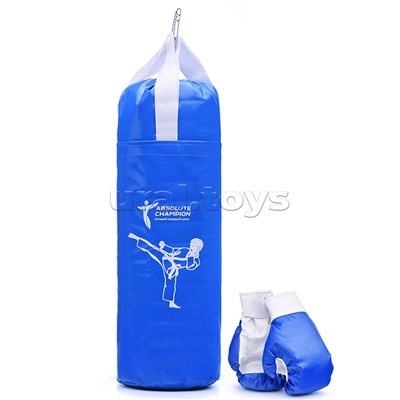 Набор детский игровой "Я-Чемпион" 8кг синий (перчатки, груша)