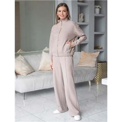 Бомбер среднего объема на молнии из петельчатого футера двухнитки с эластаном