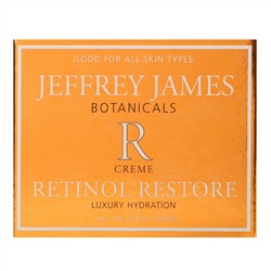 Jeffrey James Botanicals, Retinol Restore Creme, 2.0 oz (59 ml)