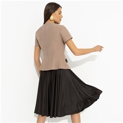 Костюм с юбкой дизайнерский, Утончённый вкус (2 в 1, бельгийский шоколад)