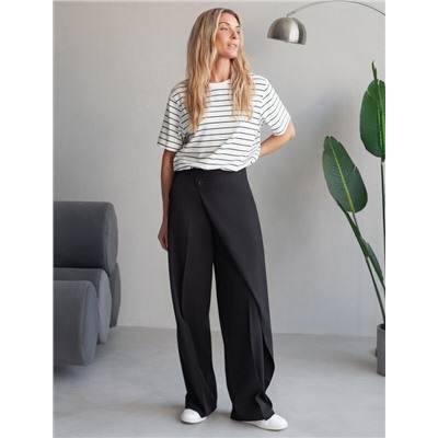 Брюки с застежкой на запАх из поливискозы