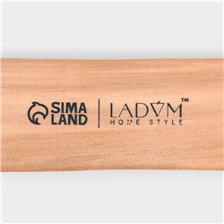 Щётка для одежды и обуви деревянная LaDо́m, 18.5×5×4 см, 200 пучков, искусственный ворс