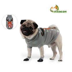 Свитер «Олень на сером», M (ДС 26, ОШ 26, ОГ 28-46 см)