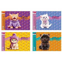 Альбом для рисования 40л на спирали "Мы-котики!" перфорация на отрыв (091537) Хатбер