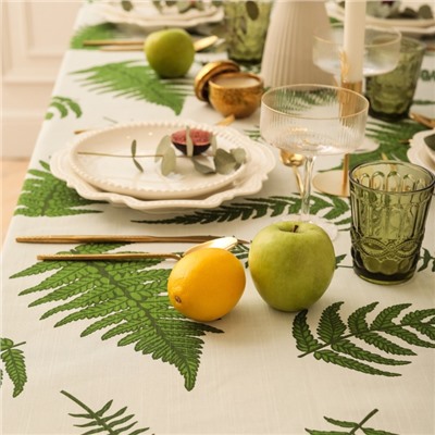 Скатерть «Этель. Папоротник», 144×110±2 см, репс 220 г/м², 100% хлопок