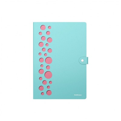Папка  4 отд. на кнопке  А4 61211 Diagonal Pastel ErichKrause