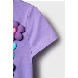 Комплект трикотажный для девочек: фуфайка (футболка), шорты PLAYTODAY, 1243848