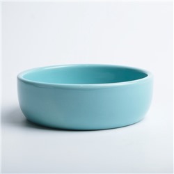 Миска керамическая Meow 300 мл - 13.4×13.4×4 см, голубая