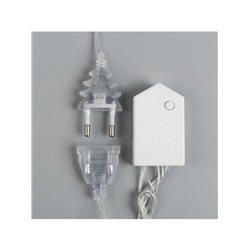 Гирлянда «Занавес» 2×1.5 м, IP20, прозрачная нить, 360 LED, свечение тёплое белое, 8 режимов, 220 В