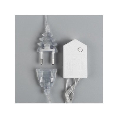 Гирлянда «Занавес» 2×1.5 м, IP20, прозрачная нить, 360 LED, свечение тёплое белое, 8 режимов, 220 В