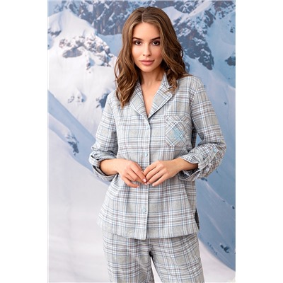 Пижама жен: куртка, брюки Mia Cara AW23WW323 La Thuille серая клетка