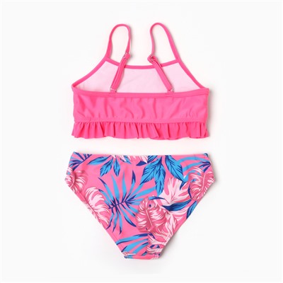 Купальник раздельный для девочек, цвет розовый, рост 110-116 см