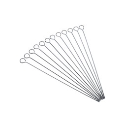 УЦЕНКА Набор шпажек-шампуров для шашлыка, 12 шт., 35 см, рукоять - кольцо 2 см, металлические