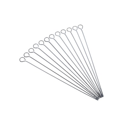 УЦЕНКА Набор шпажек-шампуров для шашлыка, 12 шт., 35 см, рукоять - кольцо 2 см, металлические