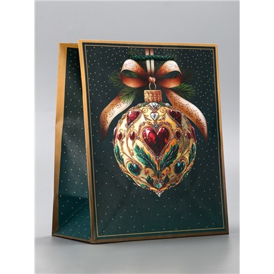 Пакет подарочный новогодний ламинированный, «Ёлка», 18×10×22.3 см