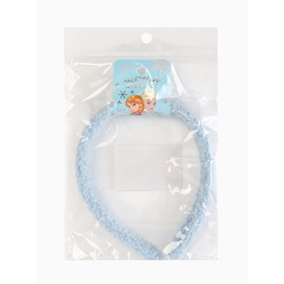 Ободок для волос плюшевый, голубой, Холодное сердце