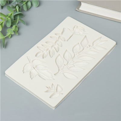 Молд силиконовый «Листья и веточки» 1×19.6×12.3 см