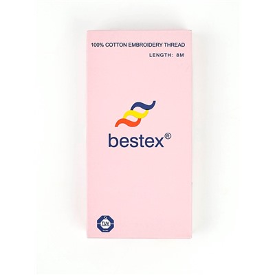 Нитки мулине Bestex, бежевый цвет (803), 24 шт. в уп.