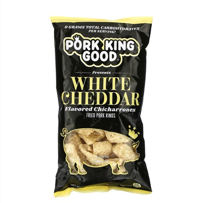 Pork King Good, Flavored Chicharrones, White Cheddar, 1.75 oz (49.5 g)