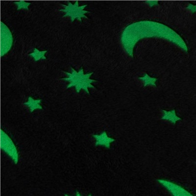 Плед светящийся в темноте «Этель. Луна», 150×200 см, корал-флис