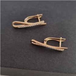 Серьги коллекция "Xuping" покрытие позолота, вставка: фианиты, S00108703, арт.001.672