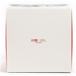 Коробка кондитерская новогодняя с окном, сундук, «Тепла и уюта», 20×20×20 см