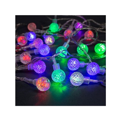 Гирлянда «Нить» 5 м с насадками «Мини фонарик», IP20, прозрачная нить, 20 LED, свечение мульти (RG/RB), мигание, 220 В