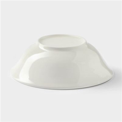 Тарелка глубокая Доляна White Label, 350 мл, d=15 см, фарфор, белая