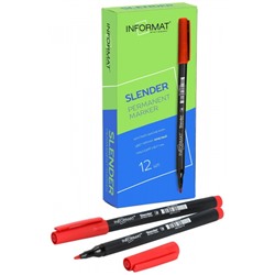 Маркер перманентный 1мм PRR01R Slender красный inФОРМАТ