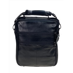 Сумка мужская из натуральной кожи, цвет черный