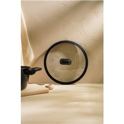 Крышка SL Home, d=26 см, с силиконовым ободком, стекло