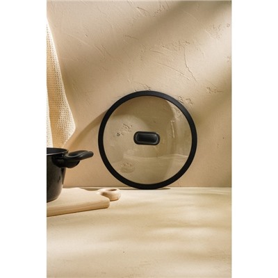 Крышка SL Home, d=26 см, с силиконовым ободком, стекло
