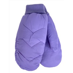 Зимние женские варежки с подкладом из искусственного меха, цвет сиреневый