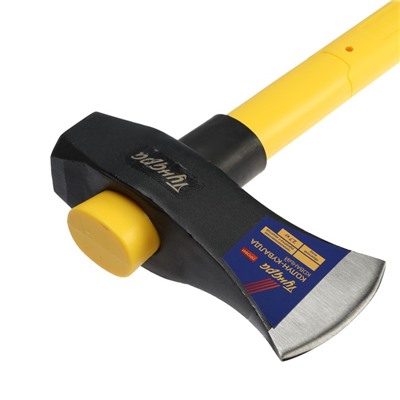 Колун-кувалда кованый ТУНДРА ПРОФИ, обратный всад, трёхкомпонентная рукоятка с защитой, 2.7 кг