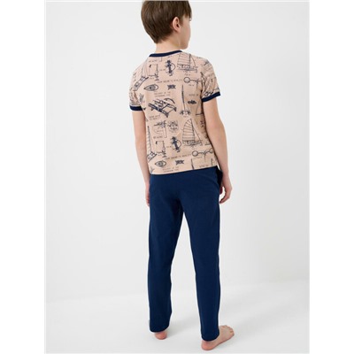 Комплект трикотажный для мальчиков: фуфайка (футболка), брюки