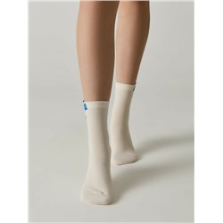 Классические CONTE CLASSIC Удлинённые носки женские из хлопка с пикотом «Василёк»