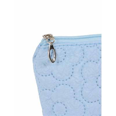 Косметичка женская «Цветочки», на молнии, ручка из бусин, голубая