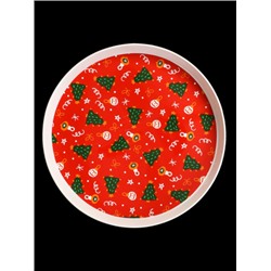 Поднос круглый 30 см / X30 /уп 120/* Новогодний