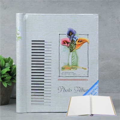 Фотоальбом магнитный 20 листов 3D цветок / 9821W /уп 40/микс 4 вида