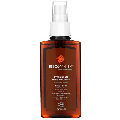 Biosolis, Precious Oil, аргания, питательное сухое масло, 125 мл (4,2 жидк. унции)