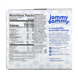Plum Organics, Jammy Sammy, для детей от 15 месяцев, голубика и овсянка, 5 батончиков по 29 г (1,02 унции) каждый