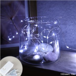 Гирлянда светодиодная нить 10 м 100 LED 8 режимов / GN20 /уп 100/холодный белый